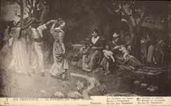 CPA En Provence La Farandole par Valere Bernard 