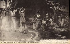 CPA En Provence La Farandole par Valere Bernard 