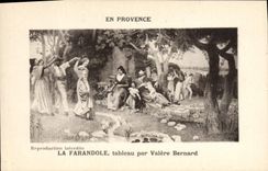 CPA En Provence La Farandole tableau par Valere Bernard 