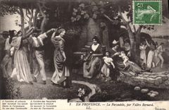 CPA En Provence La Farandole par Valere Bernard 