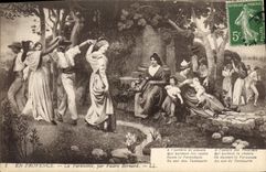 CPA En Provence La Farandole par Valere Bernard 