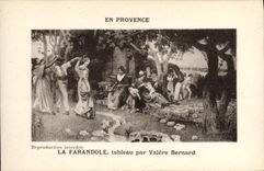CPA En Provence La Farandole tableau par Valere Bernard 