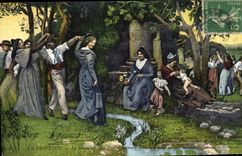 CPA En Provence La Farandole par Valere Bernard 