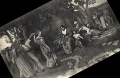 CPA Souvenir de Provence La Farandole 