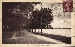 CPA Gien La Promenade du port au bois 