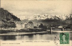 CPA Grenoble L'Isere et la Chaine des Alpes 