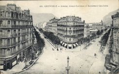 CPA Grenoble Avenue Alsace Lorraine et Boulevard Gambetta 