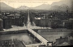 CPA Grenoble Vue generale Pont de France et cours St Andre 