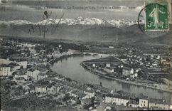 CPA Grenoble La Tronche L'Ile et la Chaine des Alpes 