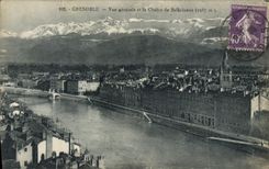CPA Grenoble Vue generale et la chaine de Belledonne 