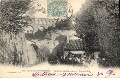 CPA Environs d'Aix en Provence Aqueduc de Roquefavour Route d'Aix 