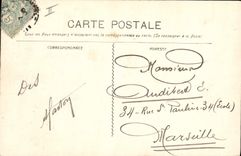CPA Roquefavour La Route et le Pont 