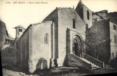 CPA Les Baux Eglise Saint Vincent 
