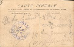 CPA Roquefavour La route et le pont 