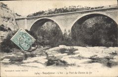 CPA Roquefavour L'Ars Le Pont du Chemin de fer 