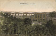 CPA Roquefavour la gare 