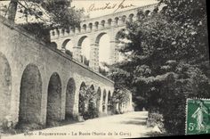 CPA Roquefavour La Route Sortie de la Gare 