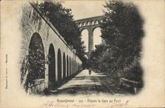 CPA Roquefavour Depuis la Gare au Pont 