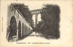 CPA Roquefavour Depuis la Gare au Pont 