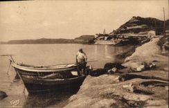 CPA Sites de Provence Littoral de Marseille Bords de l'Etang de Berre Au fond la Route de St Chamas 