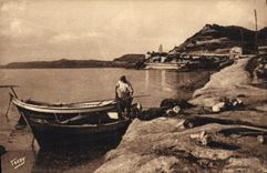 CPA Sites de Provence Littoral de Marseille Bords de l'Etang de Berre Au fond la Route de St Chamas 