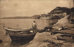 CPA Sites de Provence Littoral de Marseille Bords de l'Etang de Berre Au fond la Route de St Chamas 