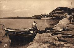 CPA Sites de Provence Littoral de Marseille Bords de l'Etang de Berre Au fond la Route de St Chamas 
