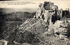 CPA Les Baux Ruines imposantes cote Oriental et Nord du Chateau Feodal 