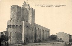 CPA Les Saintes Maries de la Mer Camargue balneaire La Basilique 