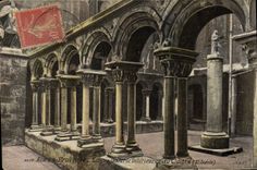 CPA Aix en Provence Galerie interieurs du Cloitre XI siecle 