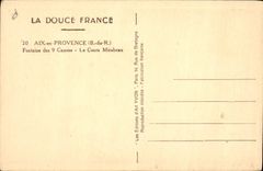 CPA Aix en Provence B du R fontaine des 9 Canons le cours Mirabeau 