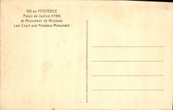 CPA Aix en Provence Palis de Justice et Monument de Mirabeau Law Court and Mirabeau Monument 