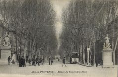 CPA Aix en Provence Entree du Cours Mirabeau Tramway