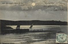 CPA Martigues Effet de Nuit sur l'Etang de Caronte 