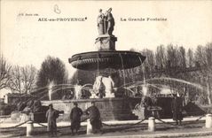 CPA Aix en Provence la grande fontaine 