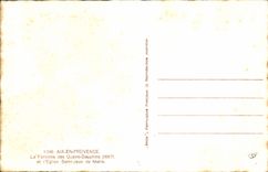 CPA Aix en Provence la fontaine des Quatre Dauphins et l'Eglise Saint Jean de Malte 