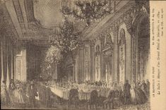 CPA Le Marseille du Passe la salle a manger d'un grand Hotel de Marseille en 1864 