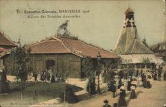 CPA Exposition Coloniale Marseille 1906 maison des Notables Annamites 