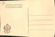 CPA Marseille N D de la Garde fetes du Couronnement 18 21 Juin 1931 la Vierge Couronnee sur son Vais