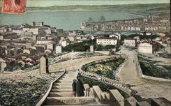 CPA Marseille vue prise de N D de la Garde 