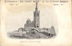 CPA Marseille N D de la Garde Coordonnerie Au Chat Noir Rue St Ferreol