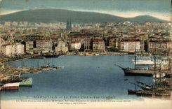 CPA Marseille le Vieux Port Vue generale 