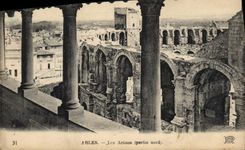 CPA Arles les Arenes partie Nord 