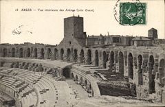 CPA Arles vue interieure des Arenes cote Ouest 