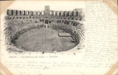 CPA Arles vue interieure des Arenes 
