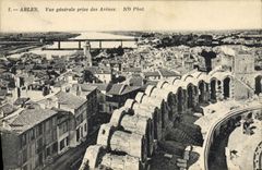 CPA Arles vue generale prise des Arenes 