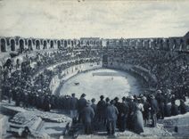 CPA Arles les Arenes Combat de Taureaux 