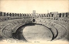 CPA Arles vue interieure des Arenes 