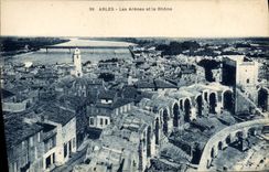 CPA Arles les Arenes et le Rhone 