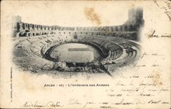 CPA Arles l'interieur des Arenes 